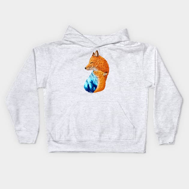 Serene Foxes Kids Hoodie by DVerissimo